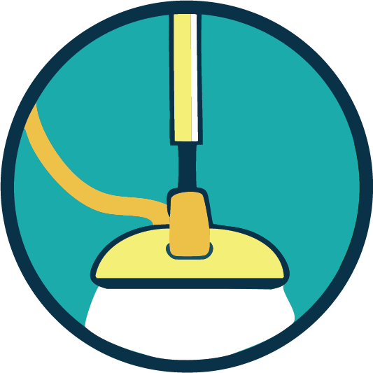 logo showing a pressure washer cleaning